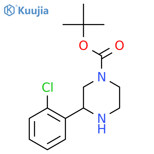 tert-Butyl 3-(2-chlorophenyl)piperazine-1-carboxylate structure