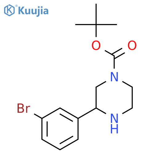 tert-butyl 3-(3-bromophenyl)piperazine-1-carboxylate structure