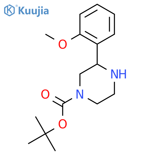 tert-Butyl 3-(2-methoxyphenyl)piperazine-1-carboxylate structure