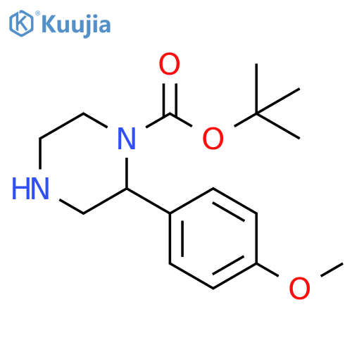 tert-butyl 2-(4-methoxyphenyl)piperazine-1-carboxylate structure