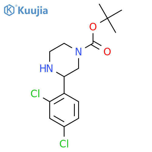 tert-butyl 3-(2,4-dichlorophenyl)piperazine-1-carboxylate structure