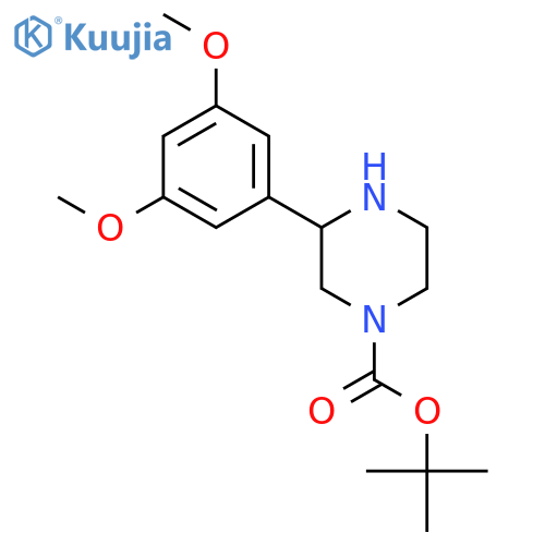 tert-butyl 3-(3,5-dimethoxyphenyl)piperazine-1-carboxylate structure