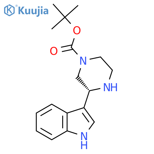 tert-butyl 3-(1H-indol-3-yl)piperazine-1-carboxylate structure