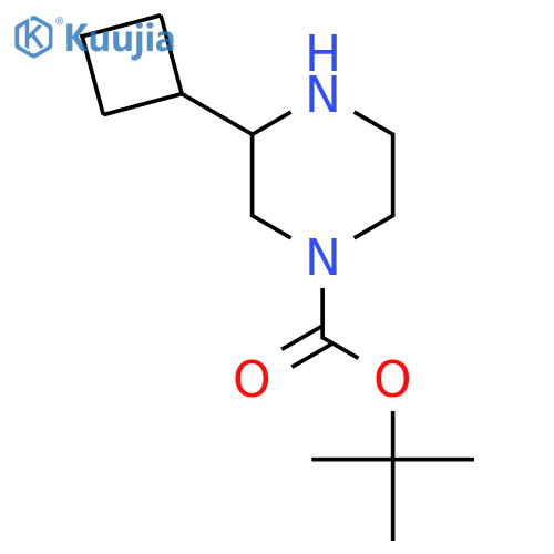 Tert-butyl 3-cyclobutylpiperazine-1-carboxylate structure