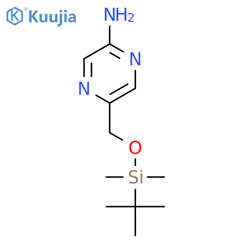 5-{[(tert-butyldimethylsilyl)oxy]methyl}pyrazin-2-amine structure