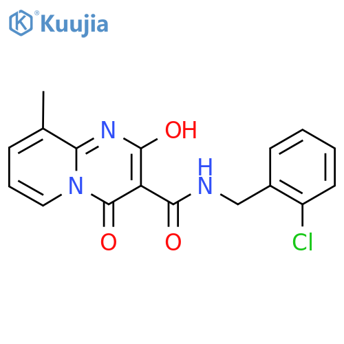 N-(2-chlorophenyl)methyl-2-hydroxy-9-methyl-4-oxo-4H-pyrido1,2-apyrimidine-3-carboxamide structure