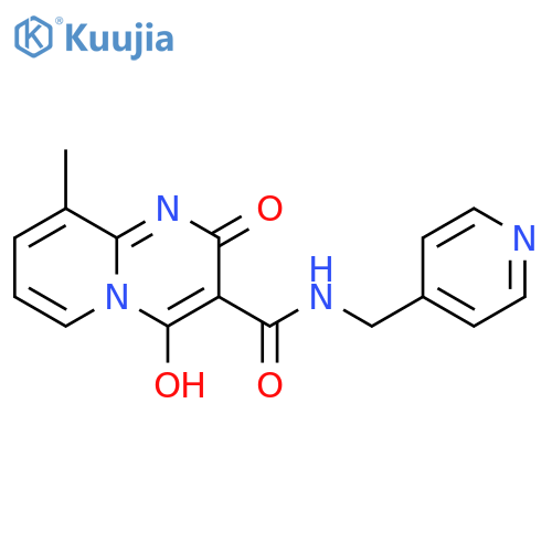 2-hydroxy-9-methyl-4-oxo-N-(pyridin-4-yl)methyl-4H-pyrido1,2-apyrimidine-3-carboxamide structure