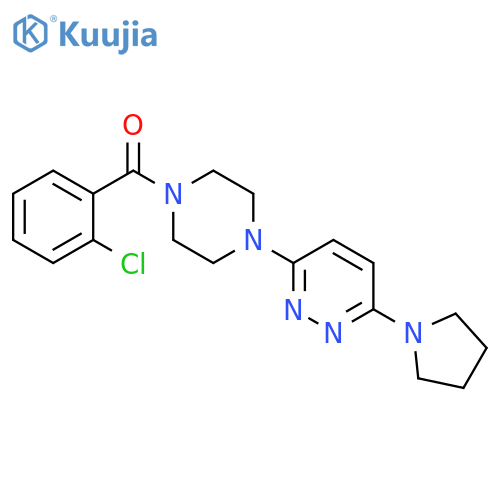 3-4-(2-chlorobenzoyl)piperazin-1-yl-6-(pyrrolidin-1-yl)pyridazine structure