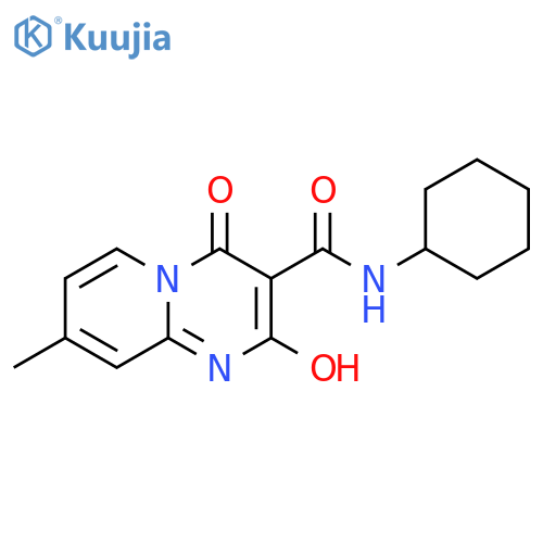 N-cyclohexyl-2-hydroxy-8-methyl-4-oxo-4H-pyrido1,2-apyrimidine-3-carboxamide structure