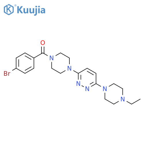 3-4-(4-bromobenzoyl)piperazin-1-yl-6-(4-ethylpiperazin-1-yl)pyridazine structure