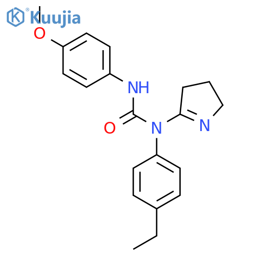 3-(3,4-dihydro-2H-pyrrol-5-yl)-3-(4-ethylphenyl)-1-(4-methoxyphenyl)urea structure