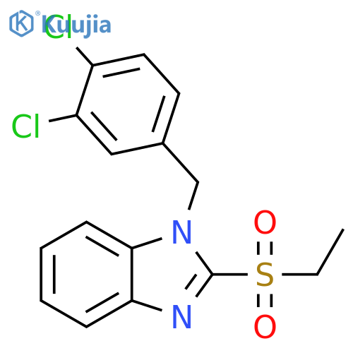 1-(3,4-dichlorophenyl)methyl-2-(ethanesulfonyl)-1H-1,3-benzodiazole structure