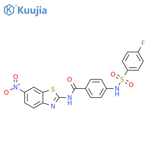4-(4-fluorobenzenesulfonamido)-N-(6-nitro-1,3-benzothiazol-2-yl)benzamide structure