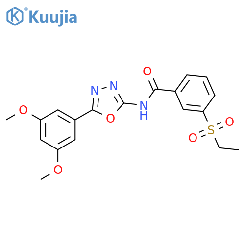 N-5-(3,5-dimethoxyphenyl)-1,3,4-oxadiazol-2-yl-3-(ethanesulfonyl)benzamide structure