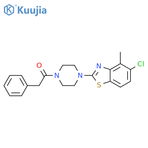 1-4-(5-chloro-4-methyl-1,3-benzothiazol-2-yl)piperazin-1-yl-2-phenylethan-1-one structure
