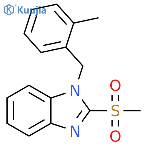 2-methanesulfonyl-1-(2-methylphenyl)methyl-1H-1,3-benzodiazole structure