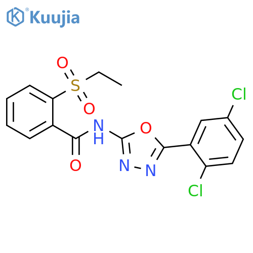N-5-(2,5-dichlorophenyl)-1,3,4-oxadiazol-2-yl-2-(ethanesulfonyl)benzamide structure