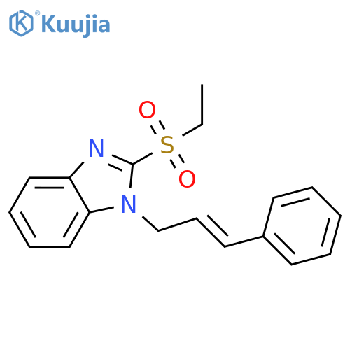 2-(ethanesulfonyl)-1-(2E)-3-phenylprop-2-en-1-yl-1H-1,3-benzodiazole structure