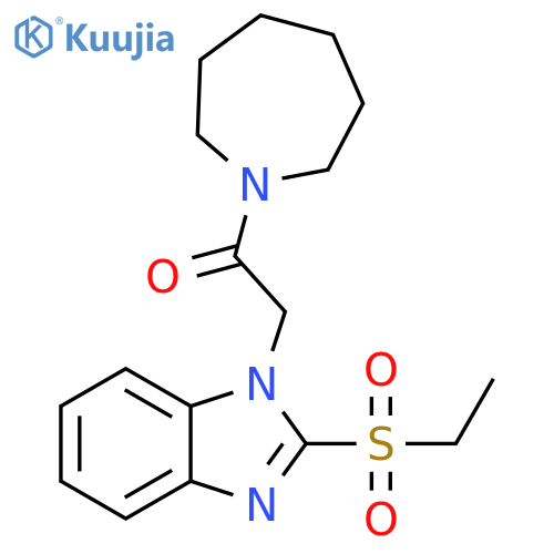1-(azepan-1-yl)-2-2-(ethanesulfonyl)-1H-1,3-benzodiazol-1-ylethan-1-one structure