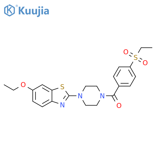 2-{4-4-(ethanesulfonyl)benzoylpiperazin-1-yl}-6-ethoxy-1,3-benzothiazole structure