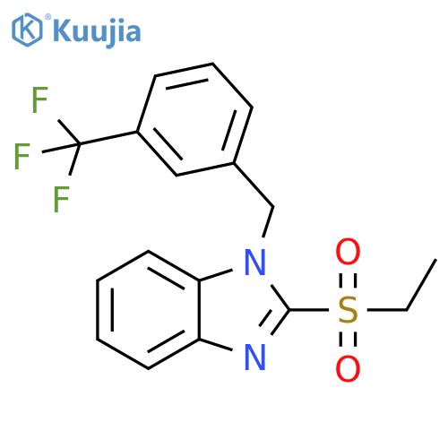 2-(ethanesulfonyl)-1-{3-(trifluoromethyl)phenylmethyl}-1H-1,3-benzodiazole structure