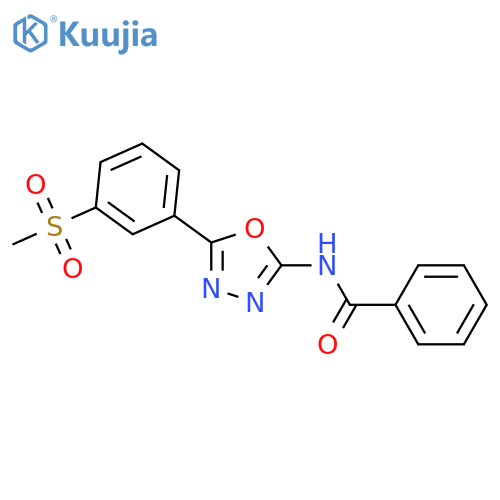 N-5-(3-methanesulfonylphenyl)-1,3,4-oxadiazol-2-ylbenzamide structure