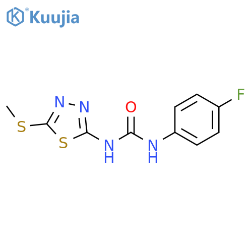 1-(4-fluorophenyl)-3-5-(methylsulfanyl)-1,3,4-thiadiazol-2-ylurea structure