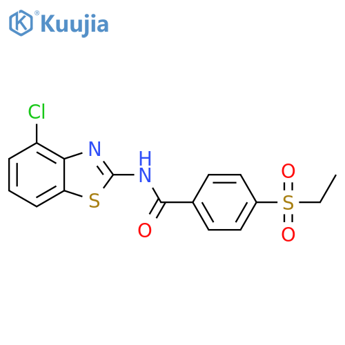 N-(4-chloro-1,3-benzothiazol-2-yl)-4-(ethanesulfonyl)benzamide structure