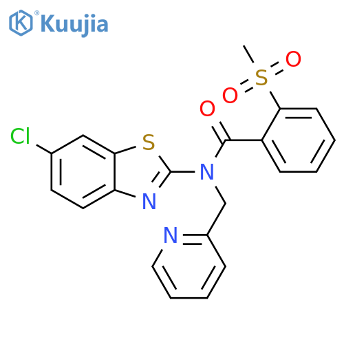 N-(6-chloro-1,3-benzothiazol-2-yl)-2-methanesulfonyl-N-(pyridin-2-yl)methylbenzamide structure