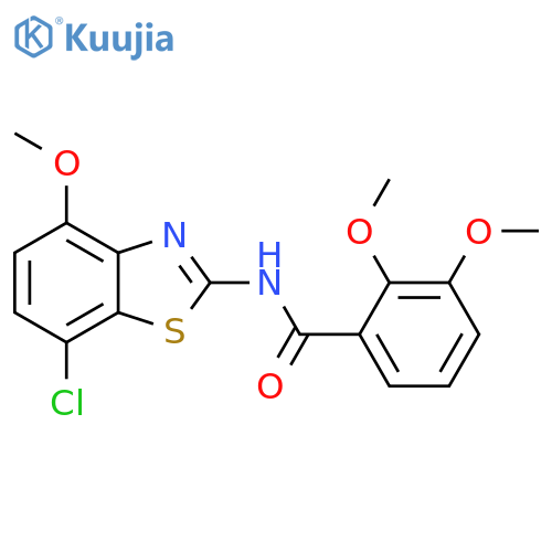 N-(7-chloro-4-methoxy-1,3-benzothiazol-2-yl)-2,3-dimethoxybenzamide structure