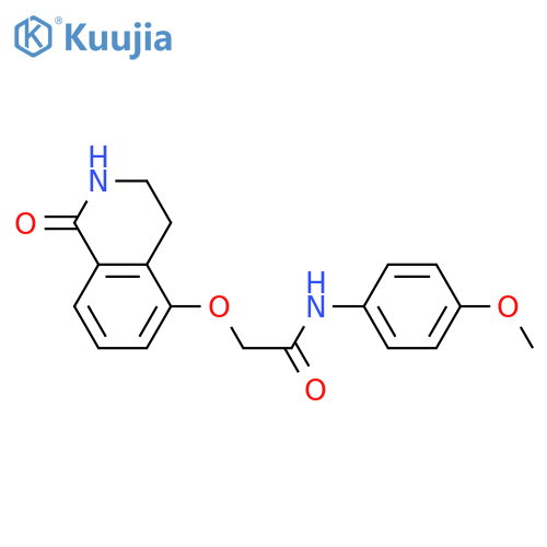 N-(4-methoxyphenyl)-2-(1-oxo-1,2,3,4-tetrahydroisoquinolin-5-yl)oxyacetamide structure