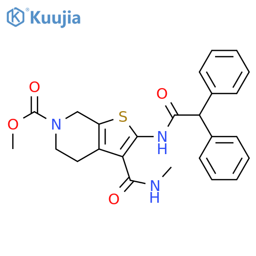 methyl 2-(2,2-diphenylacetamido)-3-(methylcarbamoyl)-4H,5H,6H,7H-thieno2,3-cpyridine-6-carboxylate structure