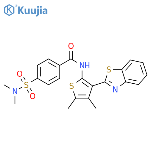 N-3-(1,3-benzothiazol-2-yl)-4,5-dimethylthiophen-2-yl-4-(dimethylsulfamoyl)benzamide structure