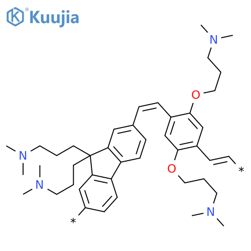 POLY[[9,9-BIS[3-(DIMETHYLAMINO)PROPYL]-9H-FLUORENE-2,7-DIYL]-1,2-ETHENEDIYL[2,5-BIS[3-(DIMETHYLAMINO)PROPOXY]-1,4-PHENYLENE]-1,2-ETHENEDIYL] structure