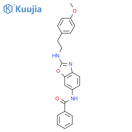 Benzamide, N-[2-[[2-(4-methoxyphenyl)ethyl]amino]-6-benzoxazolyl]- structure