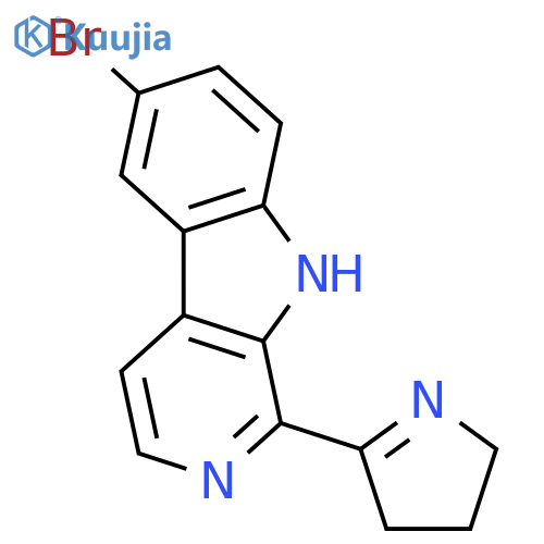 9H-Pyrido[3,4-b]indole,6-bromo-1-(3,4-dihydro-2H-pyrrol-5-yl)- structure