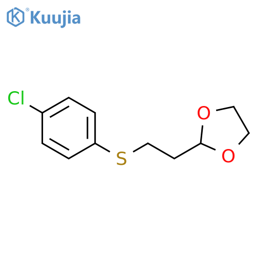 1,3-Dioxolane, 2-[2-[(4-chlorophenyl)thio]ethyl]- structure