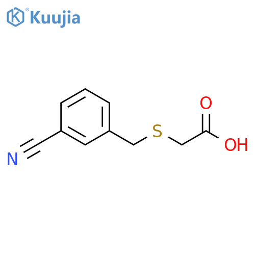 2-{(3-cyanophenyl)methylsulfanyl}acetic acid structure