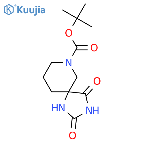 tert-butyl 2,4-dioxo-1,3,9-triazaspiro[4.5]decane-9-carboxylate structure