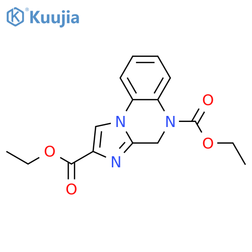 Imidazo[1,2-a]quinoxaline-2,5(4H)-dicarboxylic acid, diethyl ester structure