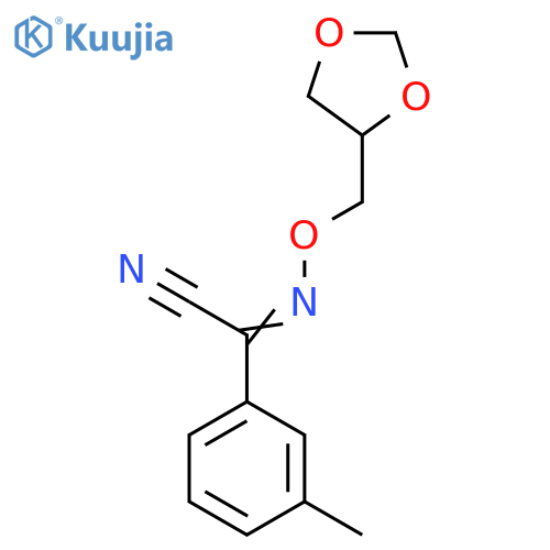 Benzeneacetonitrile, a-[(1,3-dioxolan-4-ylmethoxy)imino]-3-methyl- structure