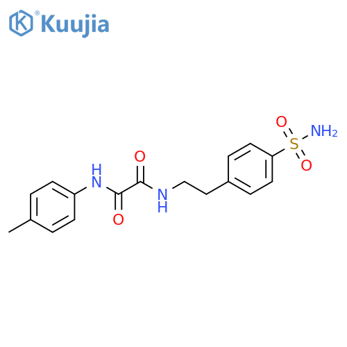 N'-(4-methylphenyl)-N-2-(4-sulfamoylphenyl)ethylethanediamide structure