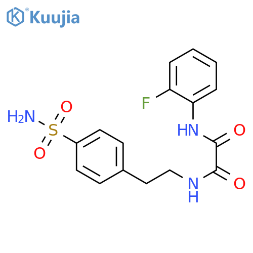 N'-(2-fluorophenyl)-N-2-(4-sulfamoylphenyl)ethylethanediamide structure