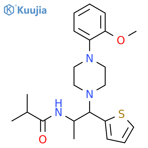 N-{1-4-(2-methoxyphenyl)piperazin-1-yl-1-(thiophen-2-yl)propan-2-yl}-2-methylpropanamide structure