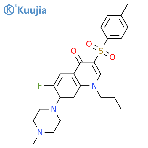 7-(4-ethylpiperazin-1-yl)-6-fluoro-3-(4-methylbenzenesulfonyl)-1-propyl-1,4-dihydroquinolin-4-one structure