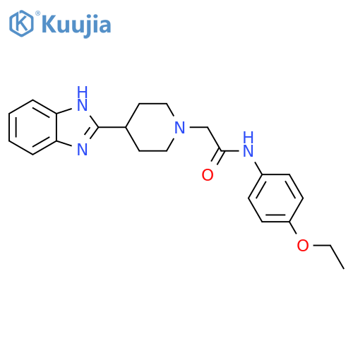 2-4-(1H-1,3-benzodiazol-2-yl)piperidin-1-yl-N-(4-ethoxyphenyl)acetamide structure