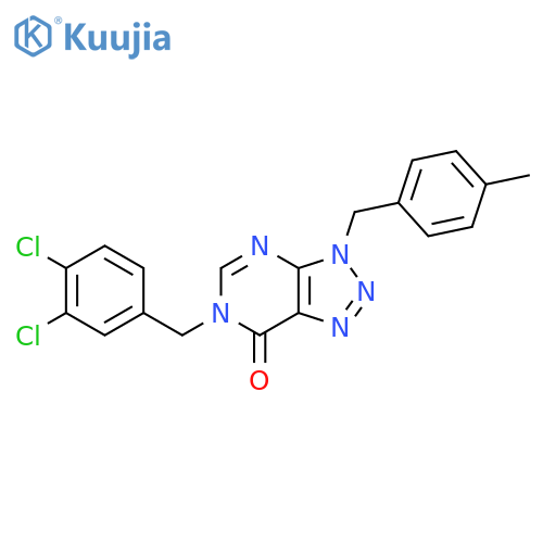 6-(3,4-dichlorophenyl)methyl-3-(4-methylphenyl)methyl-3H,6H,7H-1,2,3triazolo4,5-dpyrimidin-7-one structure