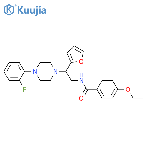 4-ethoxy-N-{2-4-(2-fluorophenyl)piperazin-1-yl-2-(furan-2-yl)ethyl}benzamide structure
