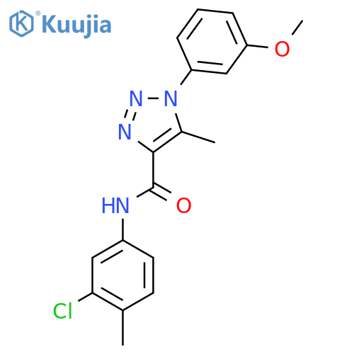 N-(3-chloro-4-methylphenyl)-1-(3-methoxyphenyl)-5-methyl-1H-1,2,3-triazole-4-carboxamide structure