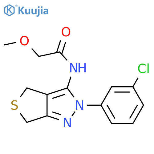 N-2-(3-chlorophenyl)-2H,4H,6H-thieno3,4-cpyrazol-3-yl-2-methoxyacetamide structure